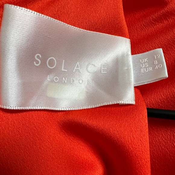 Solace London Singer Pleated Printed Crepe Dress size 8 - Picture 11 of 16